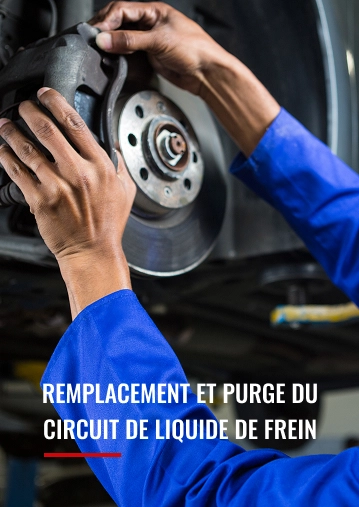 Remplacement et purge du circuit de liquide de frein